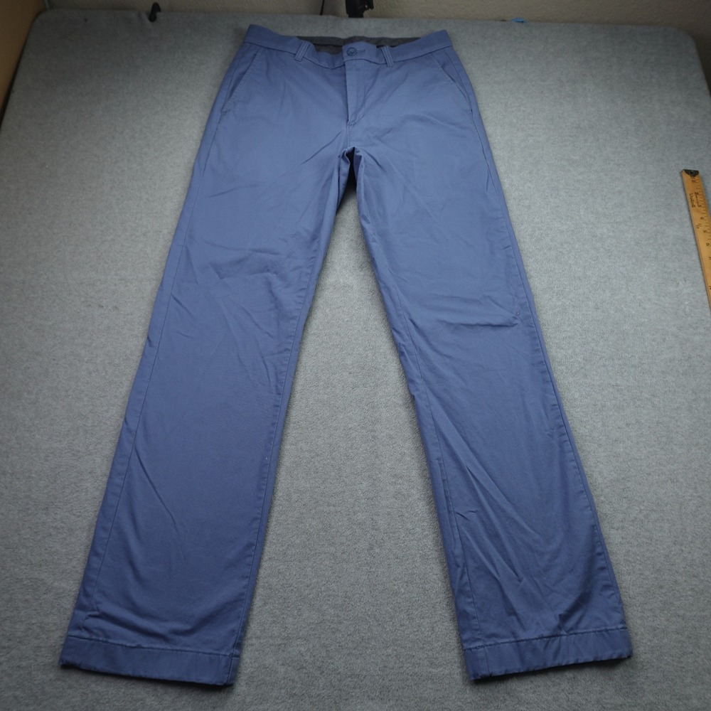 ROWM Chino Pants Mens 32x32 Blue Casual Stretch Straight Leg Trousers